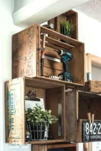 Vintage Crate Shelves